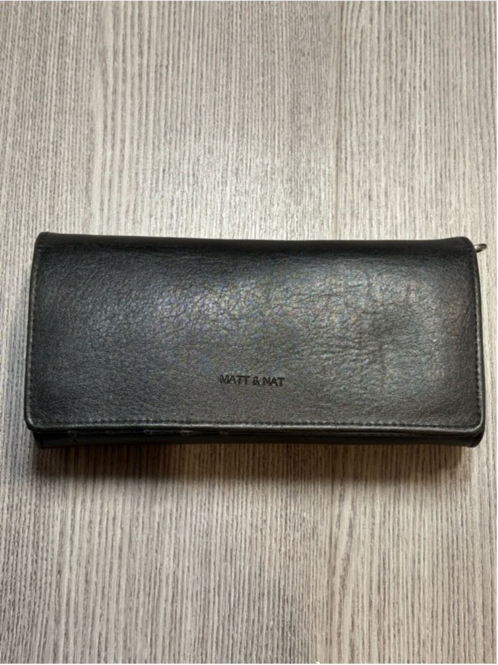 Matt & Nat Black Long Fold Wallet